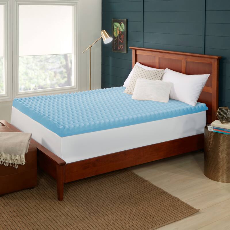 Dream Serenity EcoWave 4" Memory Foam Mattress Topper On Sale Bed